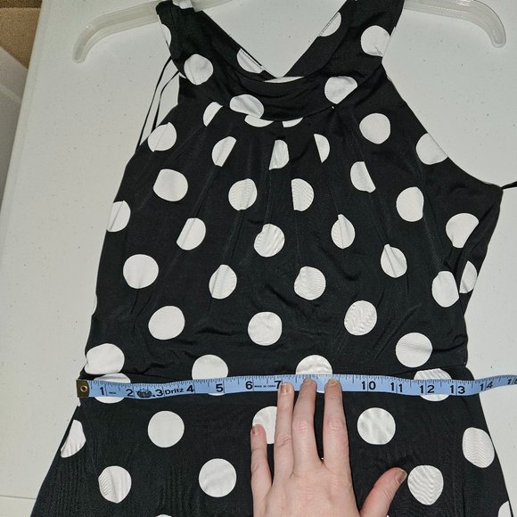 Gilli maxi dress, black & white polka dots, lined, NWOT - Picture 5 of 6